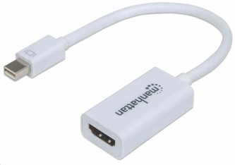 Manhattan pasivní adaptér Mini DisplayPort Male na HDMI Female, 1080p, bílá