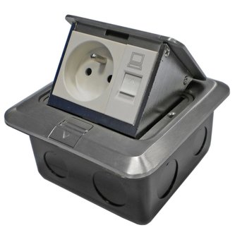 DATACOM Datová zásuvka  PODLAHOVÁ  UTP CAT5E (1xRJ45+1x230V)