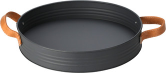 Podnos servírovací kovový černý 30,5x5,5 cm