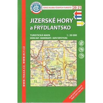 KČT 20-21 Jizerské hory, Frýdlantsko 1:50T Turistická mapa