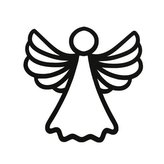 Dřevěná dekorace na zeď - anděl, 0/25