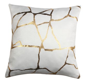 Polštář WUSTE krémová/zlatá 45x45 cm Mybesthome