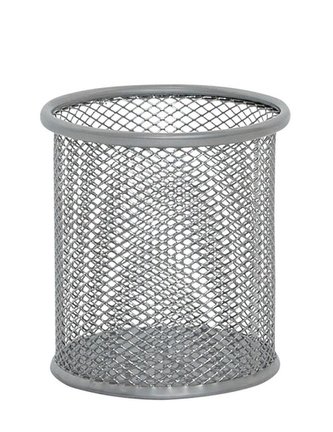 Pojemnik na długopisy metalowy srebrny Pojemnik na długopisy metalowy srebrny