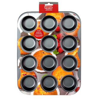 FORMA NA MUFFINY,12KS,35X26,5X3CM,0,4MM,NON STICK