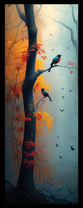 Sběratelská záložka - Podzimní les 3