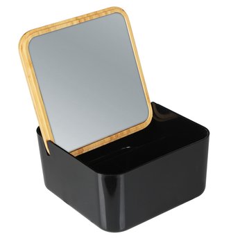 Koupelnové zrcátko s organizérem ARDE černá Mybesthome