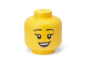 LEGO úložná hlava (velikost L) - šťastná dívka