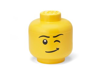 LEGO úložná hlava (velikost L) - mrkající chlapec