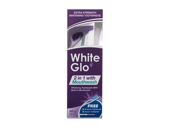 White Glo 2 in 1 with Mouthwash Zubní pasta 100 ml unisex