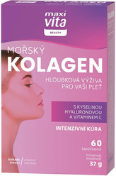 Maxi Vita Beauty Mořský kolagen + kyselina hyaluronová 60 kapslí