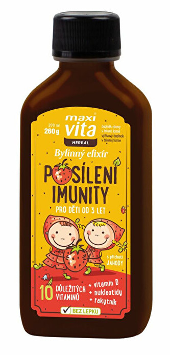 Maxi Vita Herbal Bylinný Posílení imunity pro děti 200 ml