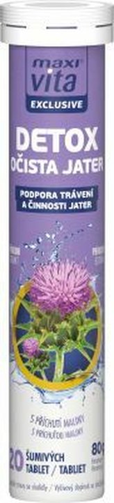 Maxi Vita Exclusive Detox Očista jater 20 šumivých tablet