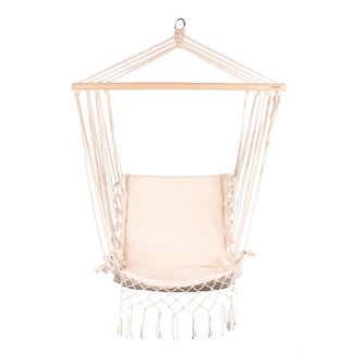 Závěsné houpací křeslo | WOBBLE | smetanová| 55x50x110 cm | ALL 969670