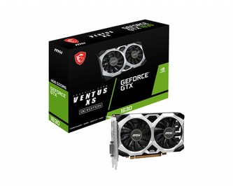 MSI VGA NVIDIA GeForce GTX 1630 VENTUS XS 4G OC, GTX 1630, 4GB GDDR6, 1xDP, 1xHDMI, 1xDVI