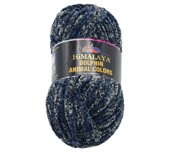 Příze DOLPHIN animal color - zvířecí kůže - modrá, šedá - 100g / 90 m