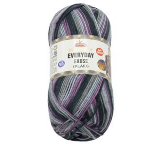 Příze HiMALAYA EVERYDAY EKOSE - šedá, fialová - 200g / 330 m
