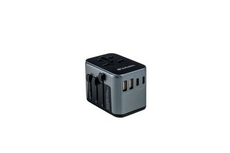 Cestovní adaptér "UTA-03", univerzální, USB-A (QC 3.0) / USB-C (PD30W) 2x USB, VERBATIM 49545