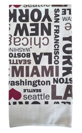 Utěrka NEW YORK hnědá mikrovlákno 38x63 cm Essex