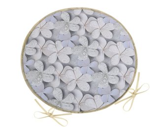 Sedák DITA kulatý hladký - šedý květ - průměr 40 cm, výška puru 2 cm