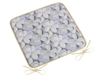 Sedák DITA hladký - šedý květ - 40x40 cm, hladký