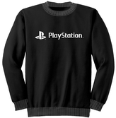 Pánská mikina Playstation: White Logo (S) černá bavlna