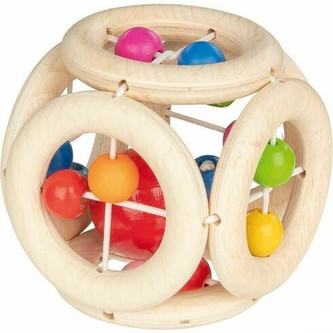 Chrastítko kostka s korálky