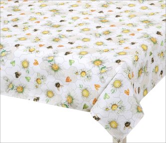 Ubrus Velikonoce - kytičky a včelky - 120x140 cm