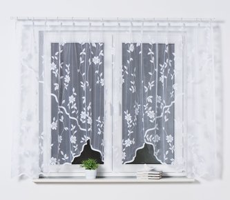 Dekorační oblouková krátká záclona GOSIA bílá 300x150 cm MyBestHome