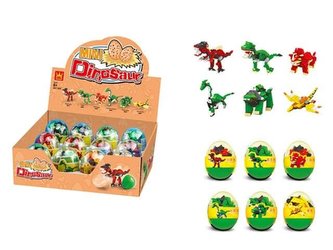Dino klocki w jajku 11 cm mix