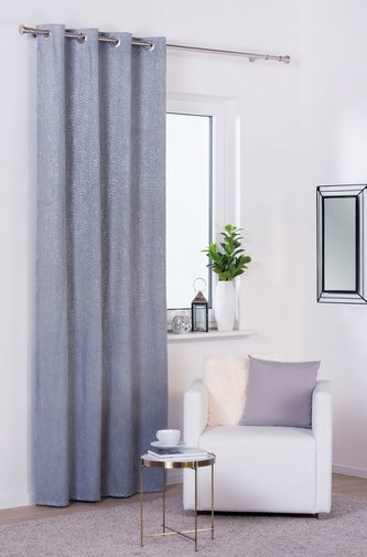 Dekorační závěs s kroužky RITMO 140x260 cm šedomodrá (cena za 1 kus) MyBestHome