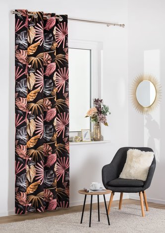 Dekorační vzorovaný závěs s kroužky SUMBA 140x260 cm (cena za 1 kus) MyBestHome