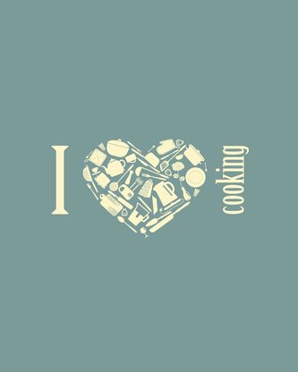 I Heart Cooking: Custom Recipe Book You Can Use to Improve Your Recipe Organization - 100 Blank Recipe Pages, Conversion Tables,