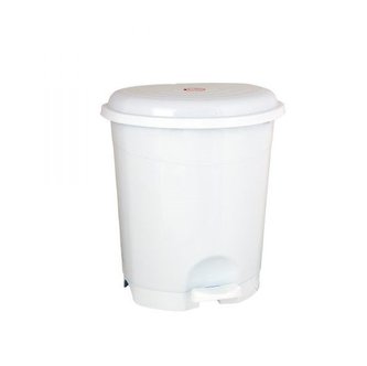 Odpadkový koš nášlapný 50 l, bílý