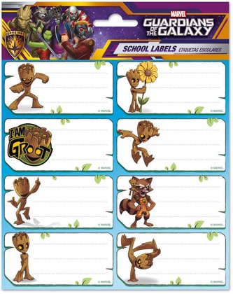 Poznámkové nálepky Marvel|Guardians Of The Galaxy|Strážci galaxie: Groot Set 16 kusů (kus 8 x 4 cm|set 16 x 20 cm)