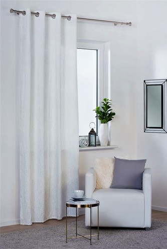 Dekorační závěs s kroužky RITMO 140x260 cm krémová (cena za 1 kus) MyBestHome