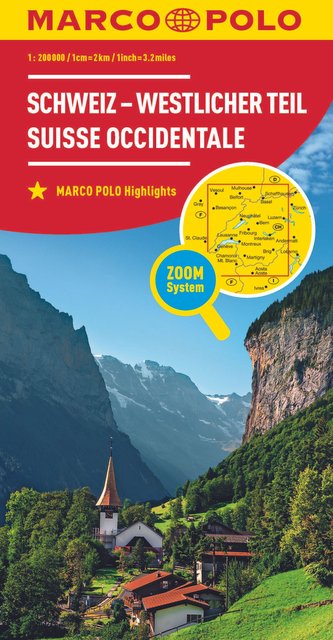 MARCO POLO Regionalkarte Schweiz 01 westlicher Teil 1:200.000