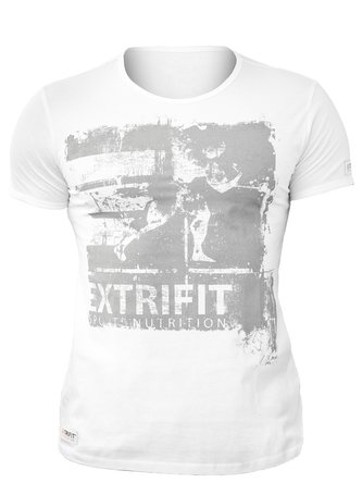 Extrifit Triko 04 bílá LOGO šedá XL