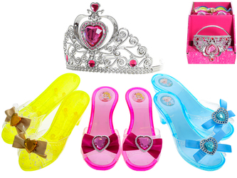 Sada krásy pro princeznu korunka a 3páry střevíčků délka stélky 18cm v krabičce
