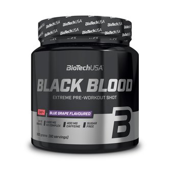BioTech Black Blood CAF+ 300 g blue grape (modrý hrozen)