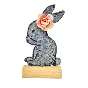 Zając filcowy z kwiatem MIX