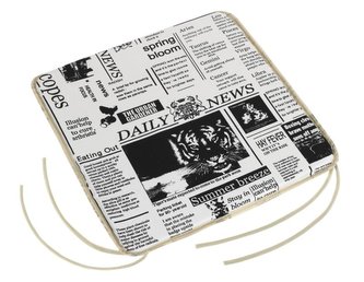 Sedák BERTA hladký - noviny - 40x40 cm, hladký