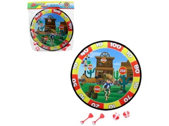 Terč se šipkami a míčky na suchý zip, 35 cm