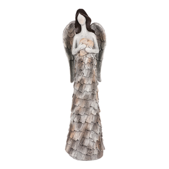 Anděl se srdcem, polyresinová dekorace