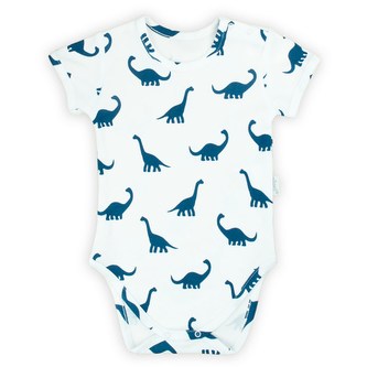 Kojenecké bavlněné body s krátkým rukávem Nicol Ivo modrá - velikost 86 (12-18m)