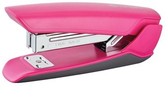 Zszywacz 25 kartek plastikowy różowy