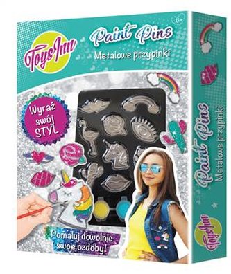 Zestaw metalowych przypinek