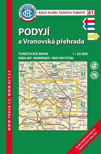 KČT 81 Podyjí, Vranovská přehrada 1:50 000/ 9. vydání 2023