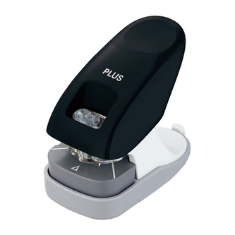 Sešívačka bez drátků, černá, stolní, 10 listů, PLUS 31236