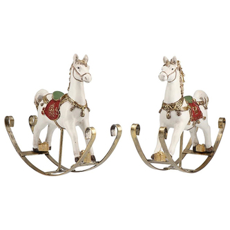 Dekorace - houpající koníky, 21cm