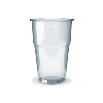 Pohár průhledný 0,3 l, extra pevný 50 ks